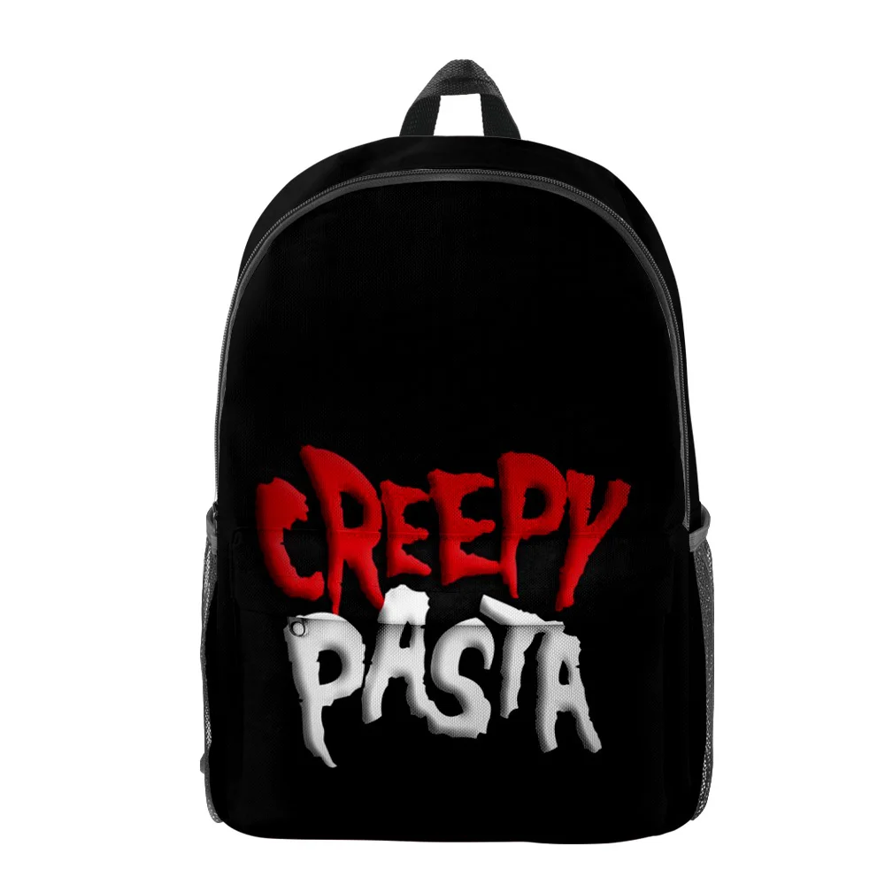 Borse da scuola per studenti Hip Hop giovanili Creepypasta Zaini per notebook Borse da viaggio divertenti per ragazzi/ragazze stampate in 3D Oxford impermeabili