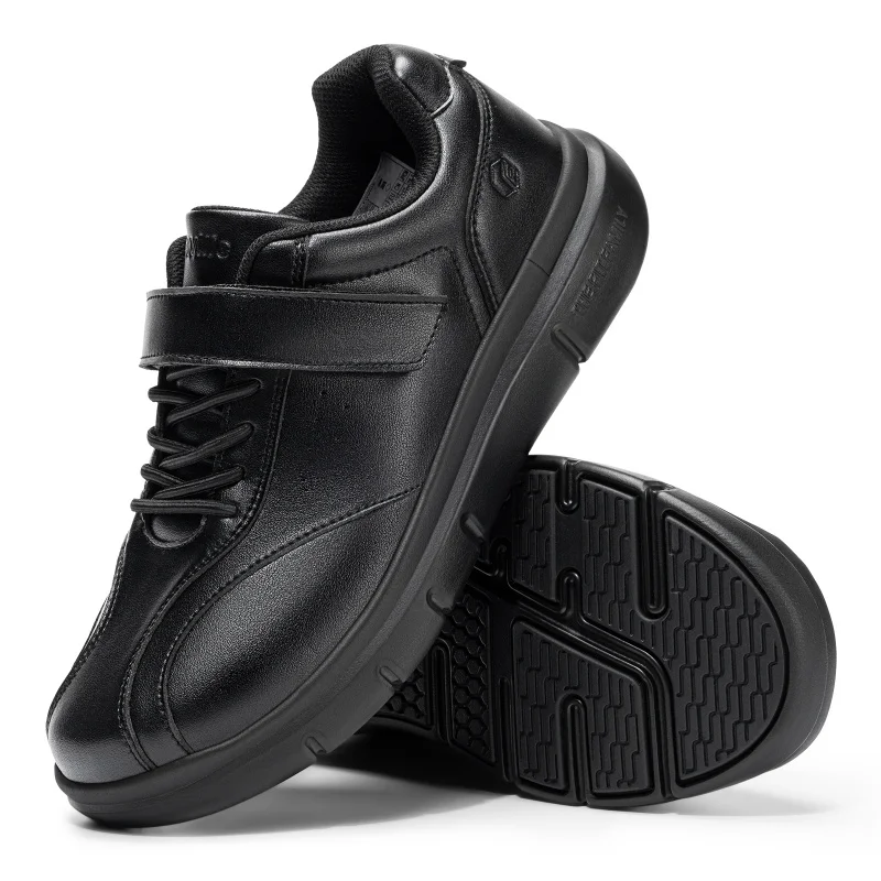

FitVille Men Wide Walking Shoes Casual Oxford Shoe Comfortable Lightweight Arch Support Non-Slip Leather Business Sneakers