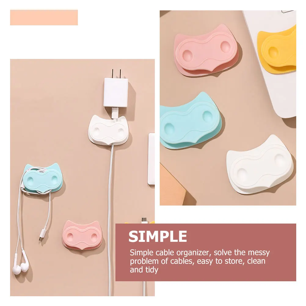 

4 Pcs Cable Sticky Manager Wire Organizing Clip Pp Desk Organizer Adhesive Clips