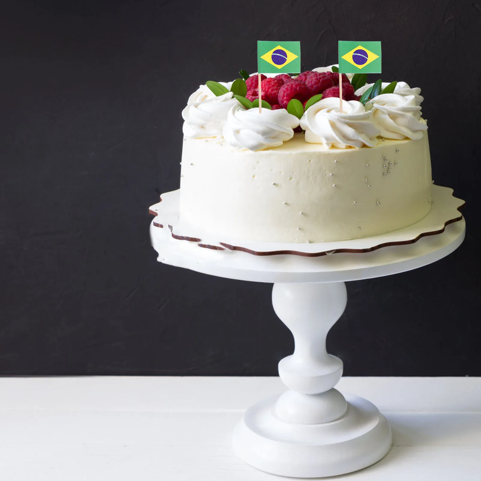 

100Pcs Brazil Flag Picks Creative Dessert Toppers Ice Cream Sandwiches Cupcakes Fruit Decor Flags Toothpick World Flag Picks