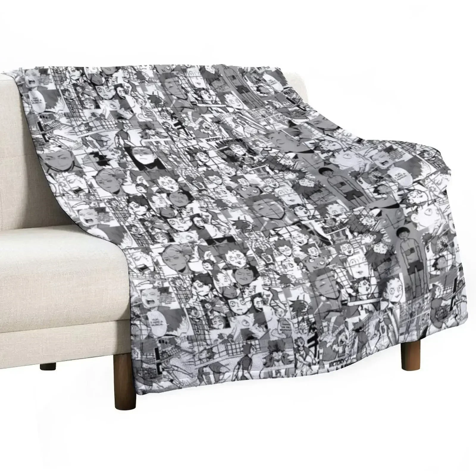 

Tendou Satori manga collage Throw Blanket Soft Cozy Blanket for Pet Kids Adults