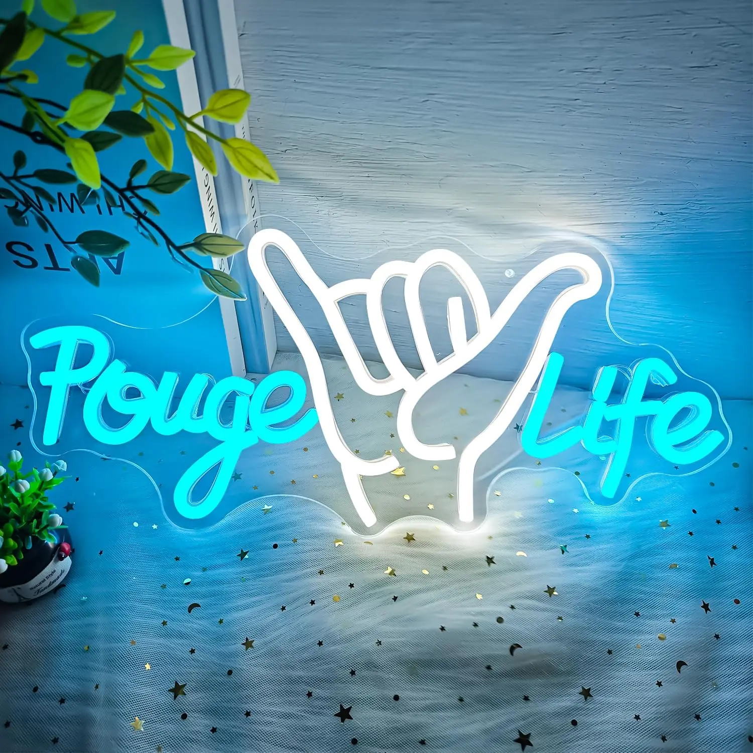 

Hang Loose Neon Sign for Party Decorations Dazzling healing colorful light, party essential, releases stress