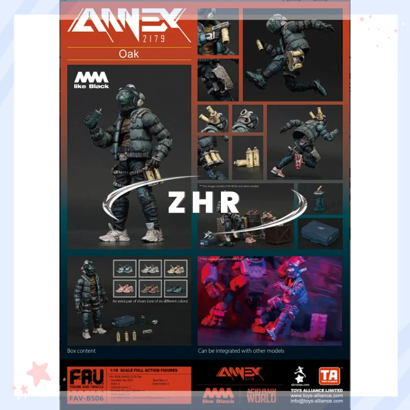 متوفر في المخزون حرب المطر الحمضية x AAAA مثل الأسود x ANNEX 2179 FAV-BS06 البلوط المنقولة الجندي نموذج عمل الشكل لعبة جمع هدية