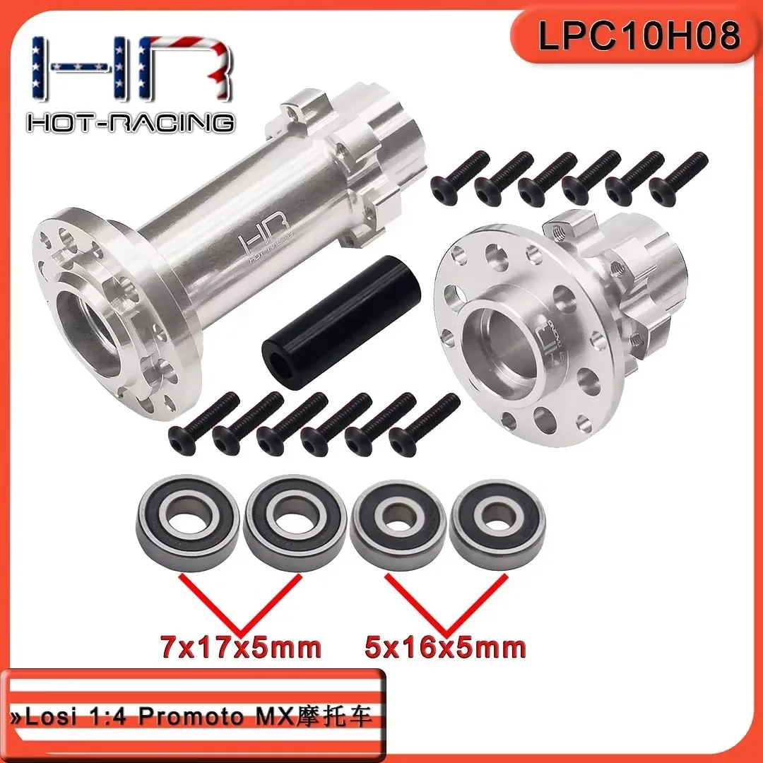 Design del cuscinetto dell'accoppiamento del mozzo anteriore e posteriore in alluminio per moto HR Losi 1:4 Promoto-MX
