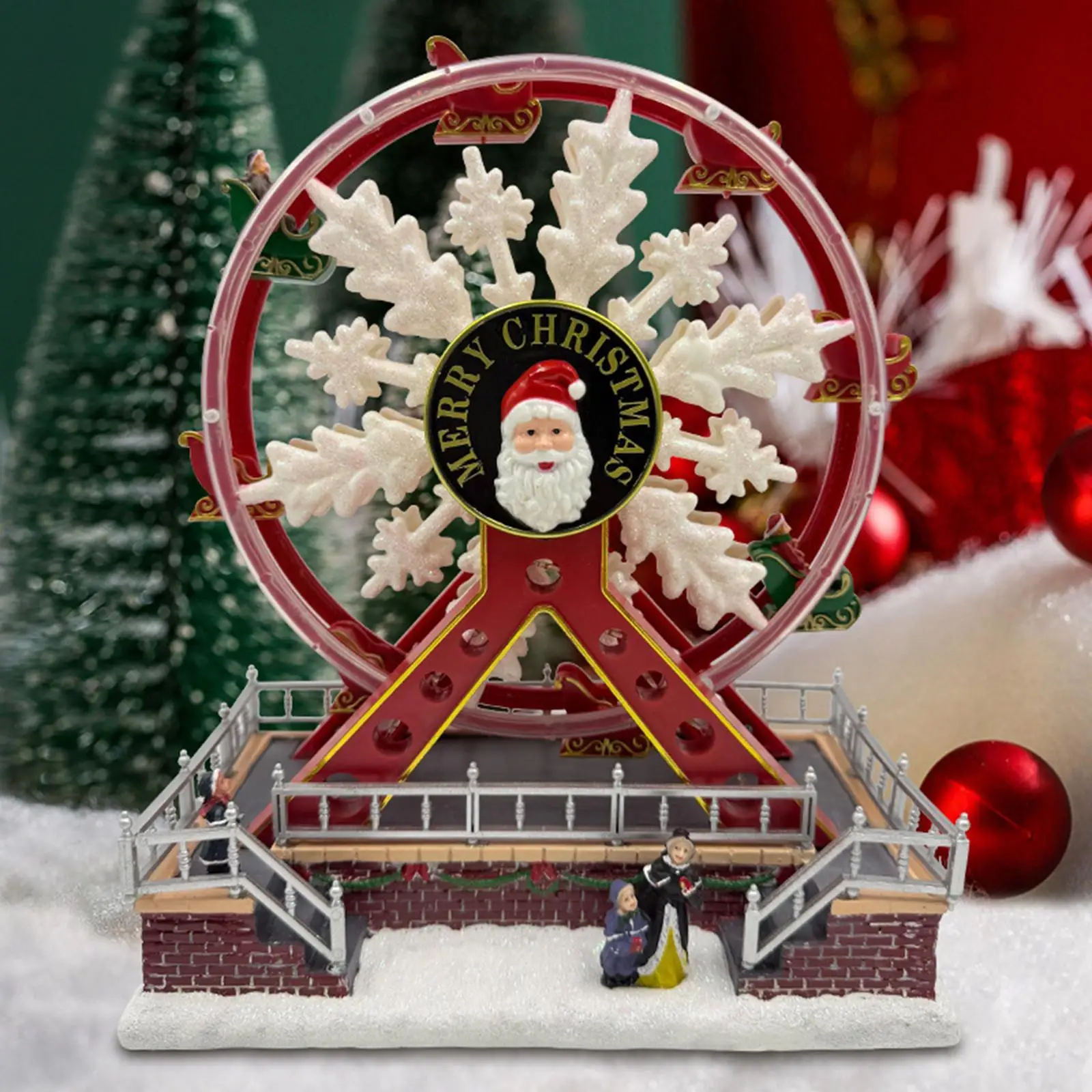 

Фигурка колеса обозрения, рождественское украшение, скульптура для праздника офисного стола