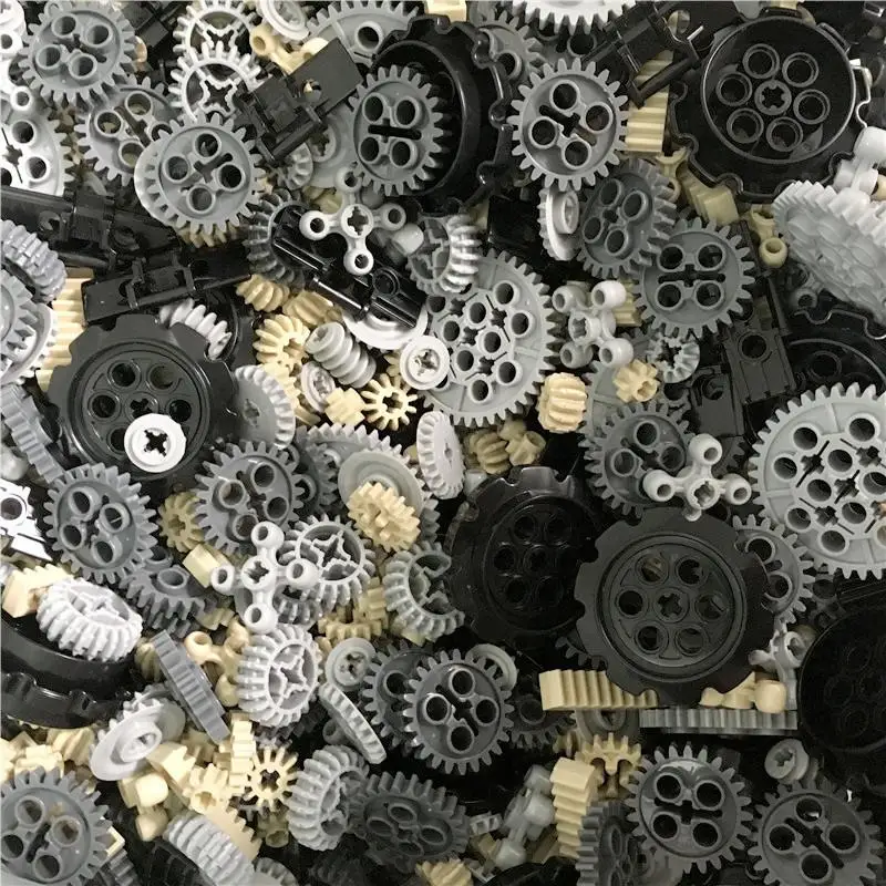 500/1000 grammi ingranaggi ad alta tecnologia mattoni sfusi accessori per auto Gear Building Blocks giocattoli fai da te compatibili con 9686 45544 EV3 MOC Parts