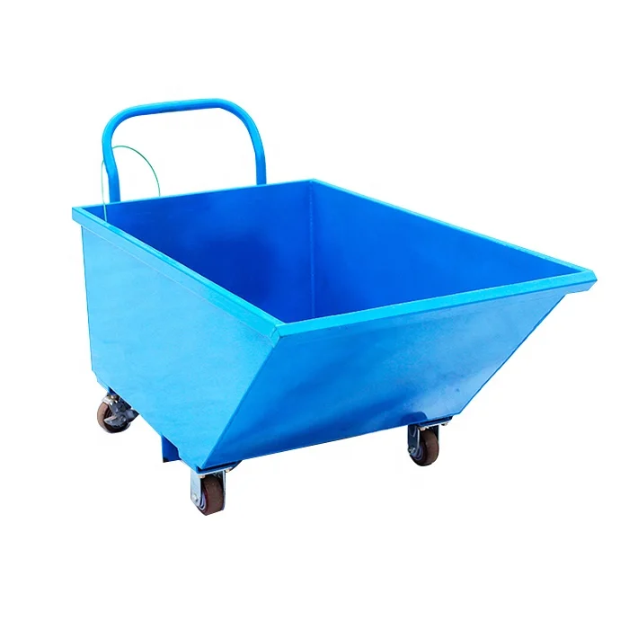 Waste Hopper Truck Portable Self Dumping Steel Dump Cart Dumping Hopper