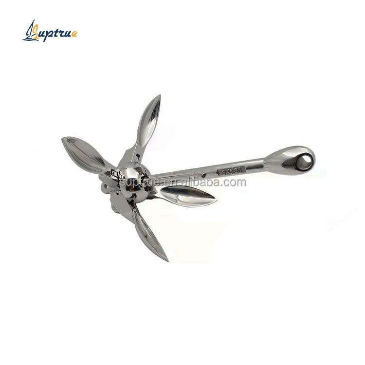 Mini Boat Folding SS Anchors Marine Supplies 316 Stainless Steel Umbrella Sea Ship Anchor Marine Hardware Folding Anchor 10kg