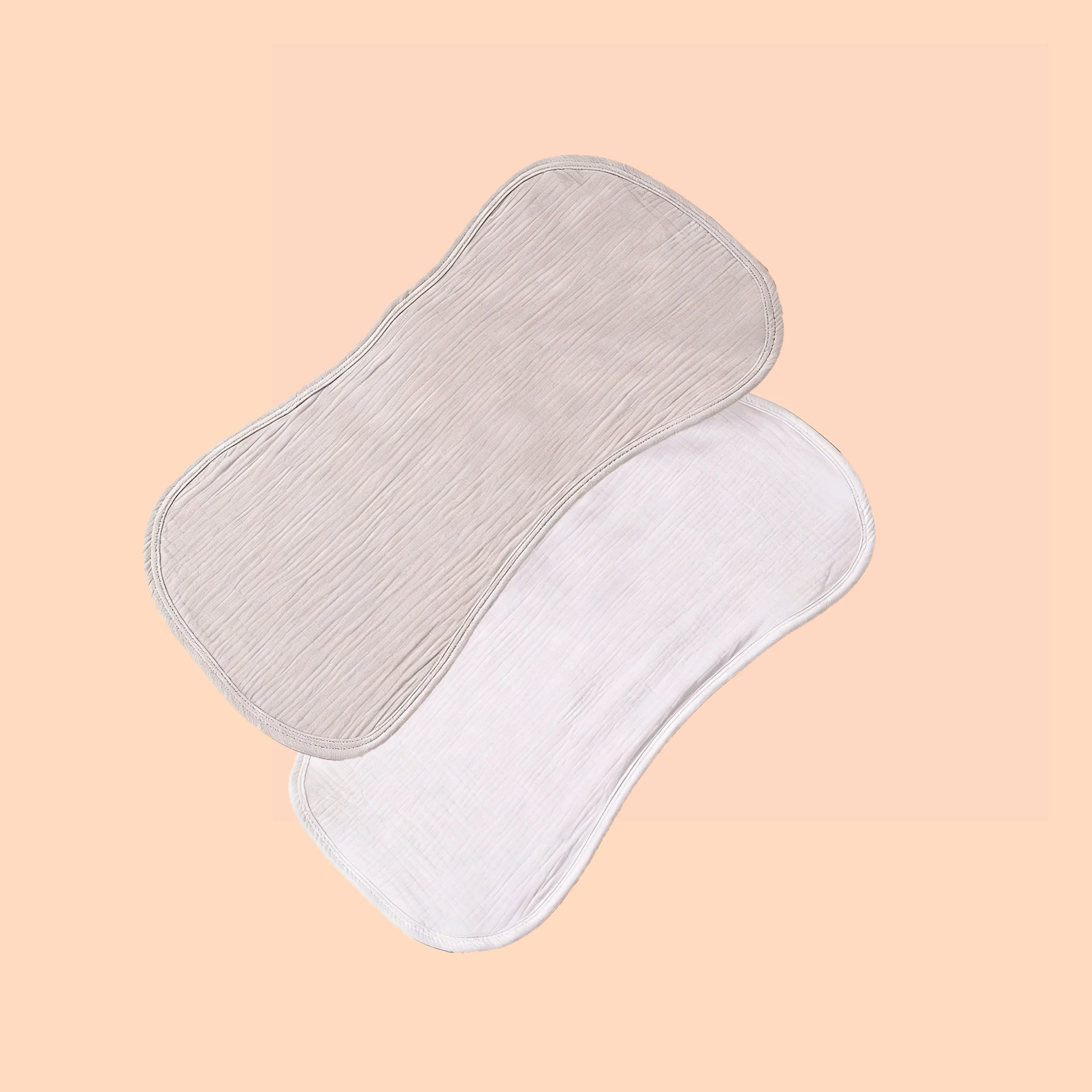 2 Pack Multi-use 6 Layer Burp Cloths Soft Absorbent Baby Burp Pad Nursing & Stroller Cover for Infant