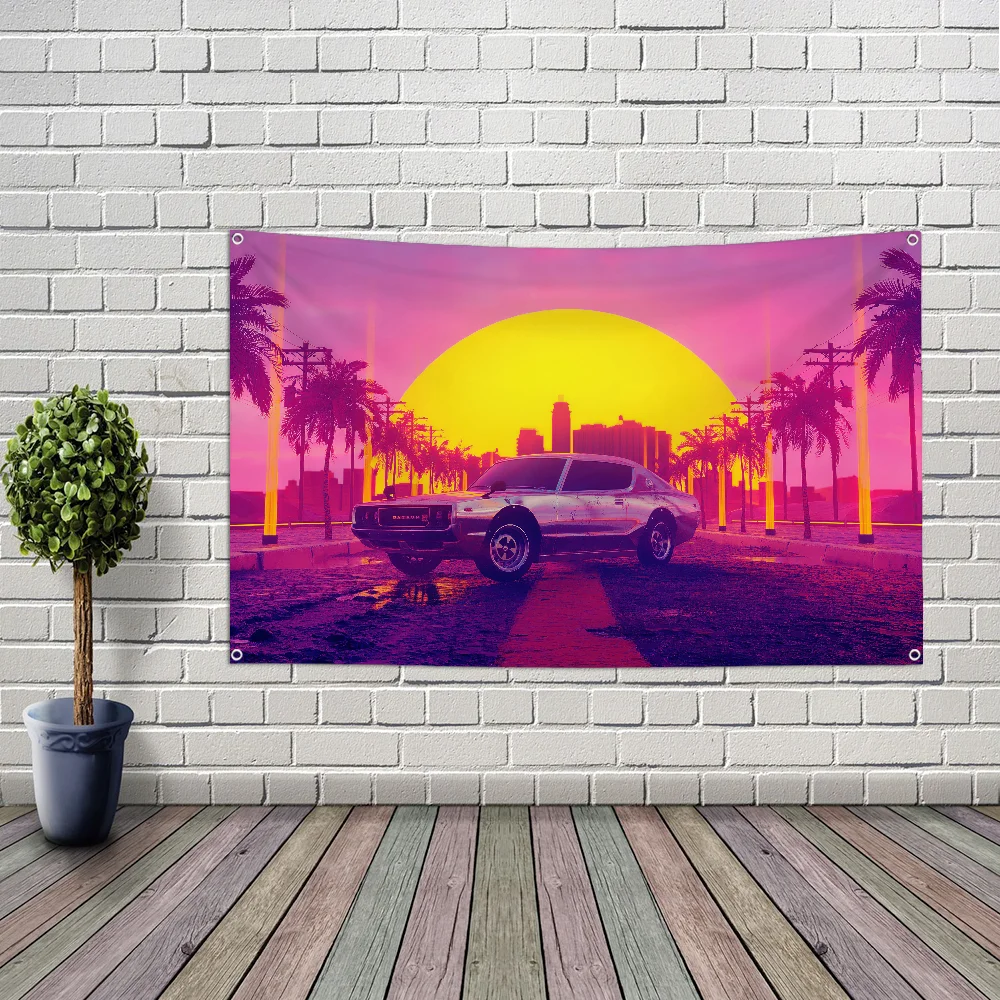 سرقة السيارات الكبرى GTA لعبة العلم متجر كبير الحجم تعزيز الفن كشك الإعلان العلم لافتات معلقة