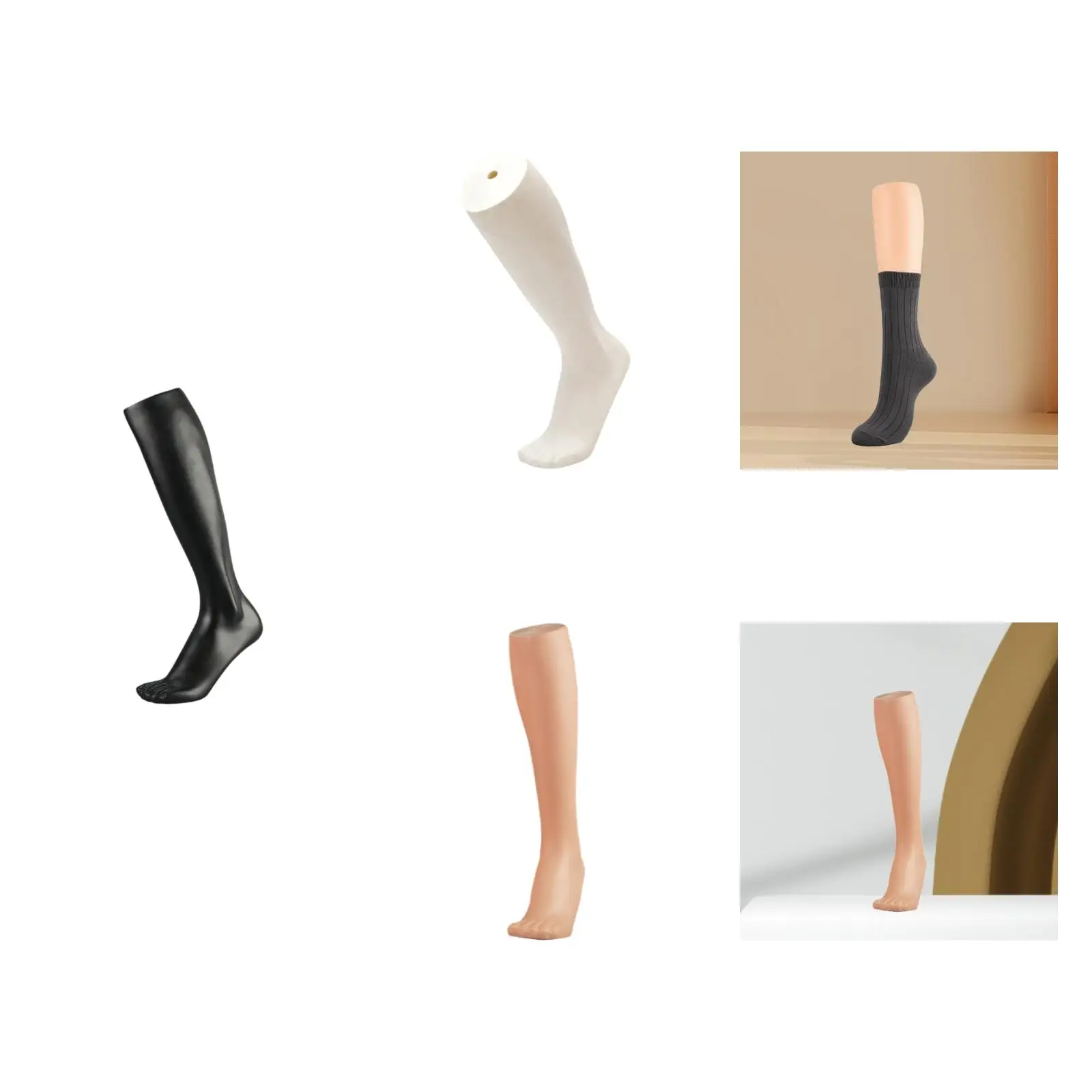 

Sock Display Mannequin PVC Male Leg Stand Foot Model for Store Sandal Stocking Retail Photo Props