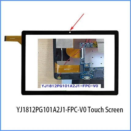 Nueva pantalla táctil de 10,1 pulgadas P/N YJ1812PG101A2J1-FPC-V0 Panel de pantalla táctil capacitiva reparación y piezas de repuesto YJ1812PG101A2J1