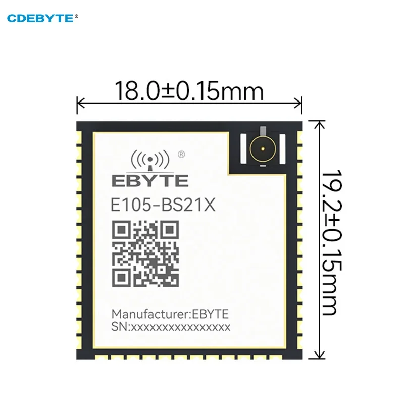 2.4GHz NearLink SLE Module BS21 Chip BLE5.2 Wireless Transmission 270m CDEBYTE E105-BS21X IPEX 270m Cost-Effective