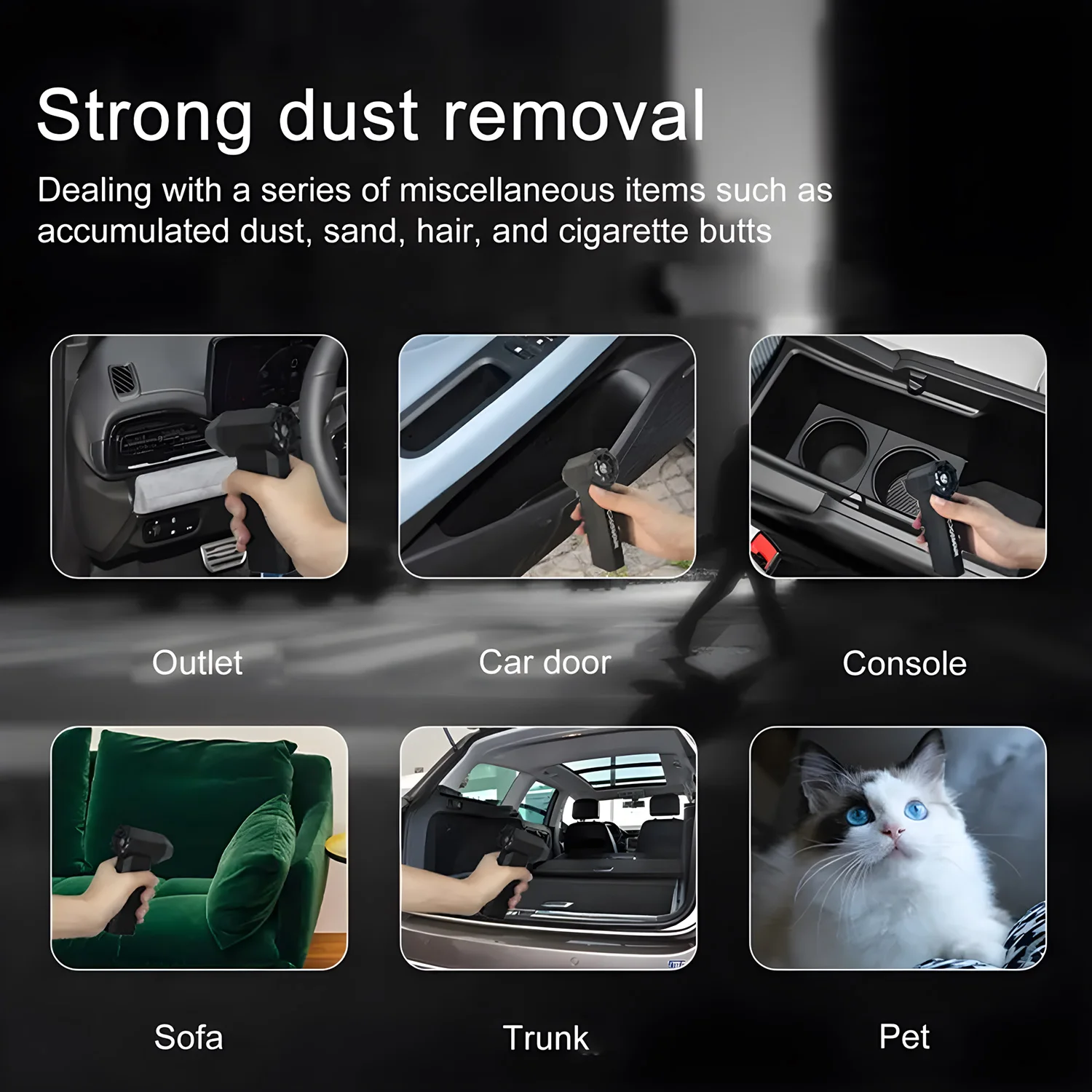 Upgraded Compressed Air Duster Turbo Electric Air Blower Rechargeable Cordless Air Blower for Keyboard Electric Devices Cleaning