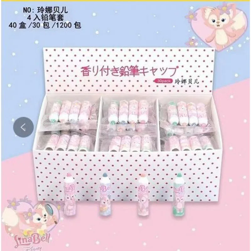 Cartoon Sanrioed Anime Cinnamoroll Pachaccos Kawaii Pencil Cap Ins Kawaii Pencil Protective Cover Set Learning Stationery Gifts