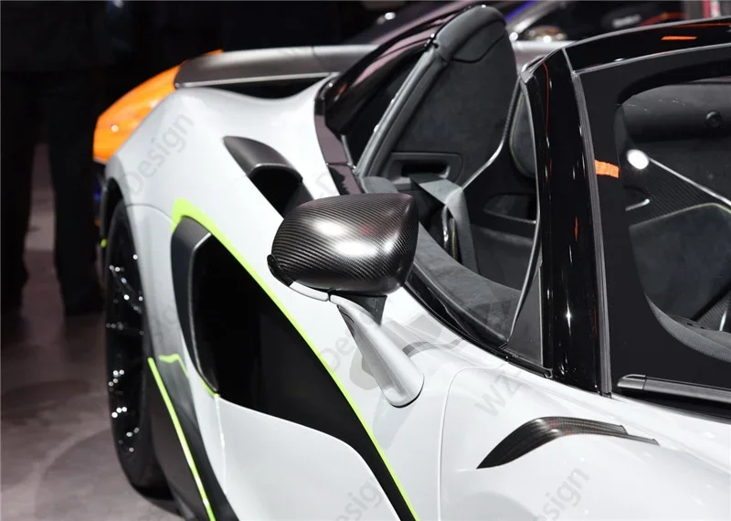 

Car Accessories Dry Carbon Fiber 540C 570S 600LT Side Mirror Frame Fit For 2016-2020 McLaren 540C 570S 600LT