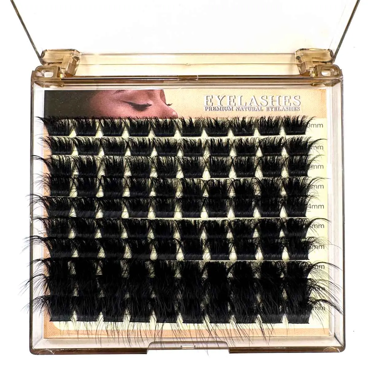 30D-200D Dicke Einzelwimpern, DIY-Mischlänge 10-18mm Falsche Wimpern, D-Curl 0,07mm Dick, 5D Russische Curl-Wimpern – Detail 9