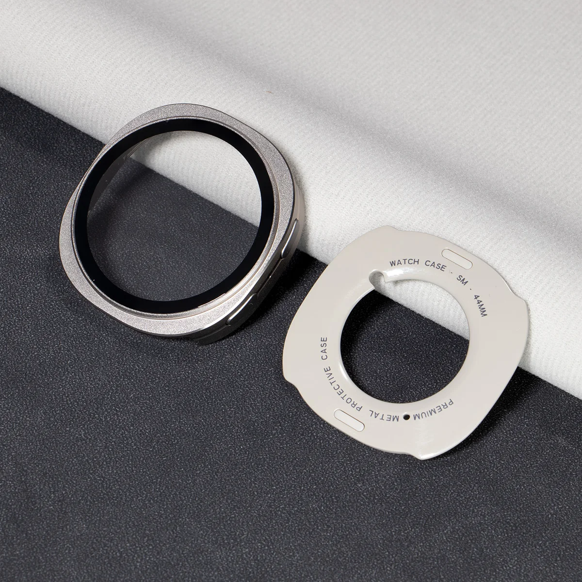 Aluminium-PC-Gehäuse für Samsung Galaxy Watch 8 40MM 44MM Aluminium-Stoßfänger-Rahmen Displayschutz für Galaxy Watch 8 Zubehör