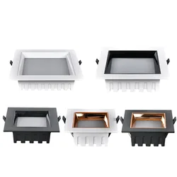 Dimmable Square Deep Anti Glare LED panel recessed LED downlight 7W 9W 12W 15W 18W 24W  LED ceiling light AC85-265V
