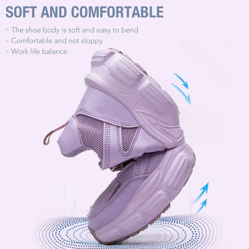 Protective Shoes For Women Men Work Sneakers Fashion Safety Shoes Anti-smash Anti-puncture Indestructible Shoes Work Boot