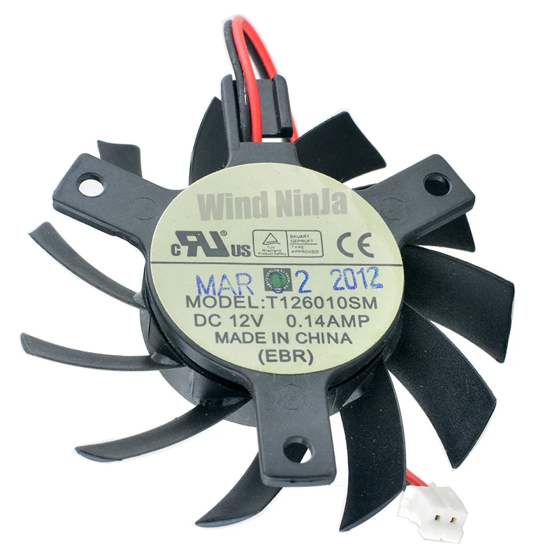 T126010SM 55mm Diameter Cooling Fan 40x40x40mm Hole Spacing DC12V 0.14A for Graphics Card Router IPC CPU