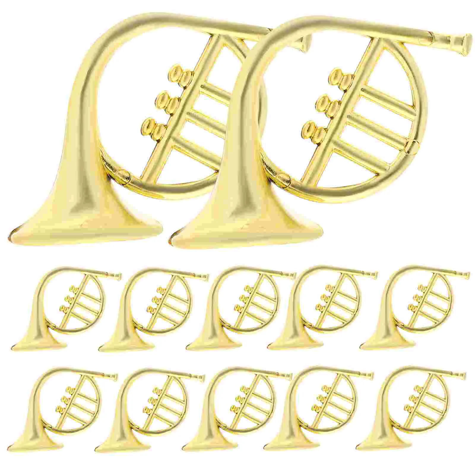 

20 Pcs Toy Room Mini Musical Instrument Model Christmas Decorations Tree Plastic Horn Xmas Instruments