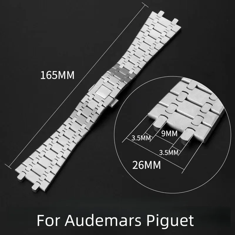 

26 мм для AP Audemars Piguet ROYAL OAK, ремешок для часов из нержавеющей стали, браслет со складной пряжкой, специализированный интерфейс для часов и
