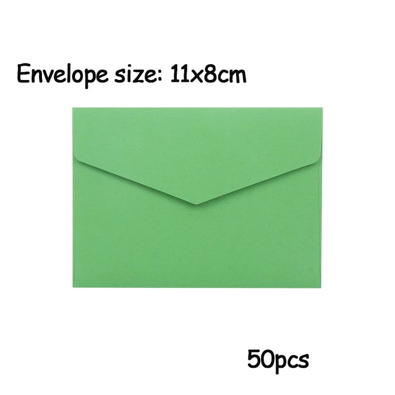 Colorido Retro Mini Papel Envelopes, Convites De Casamento, Convite Do Partido, Cartão, Presentes, 11x8cm, 110g, 50Pcs por Lote