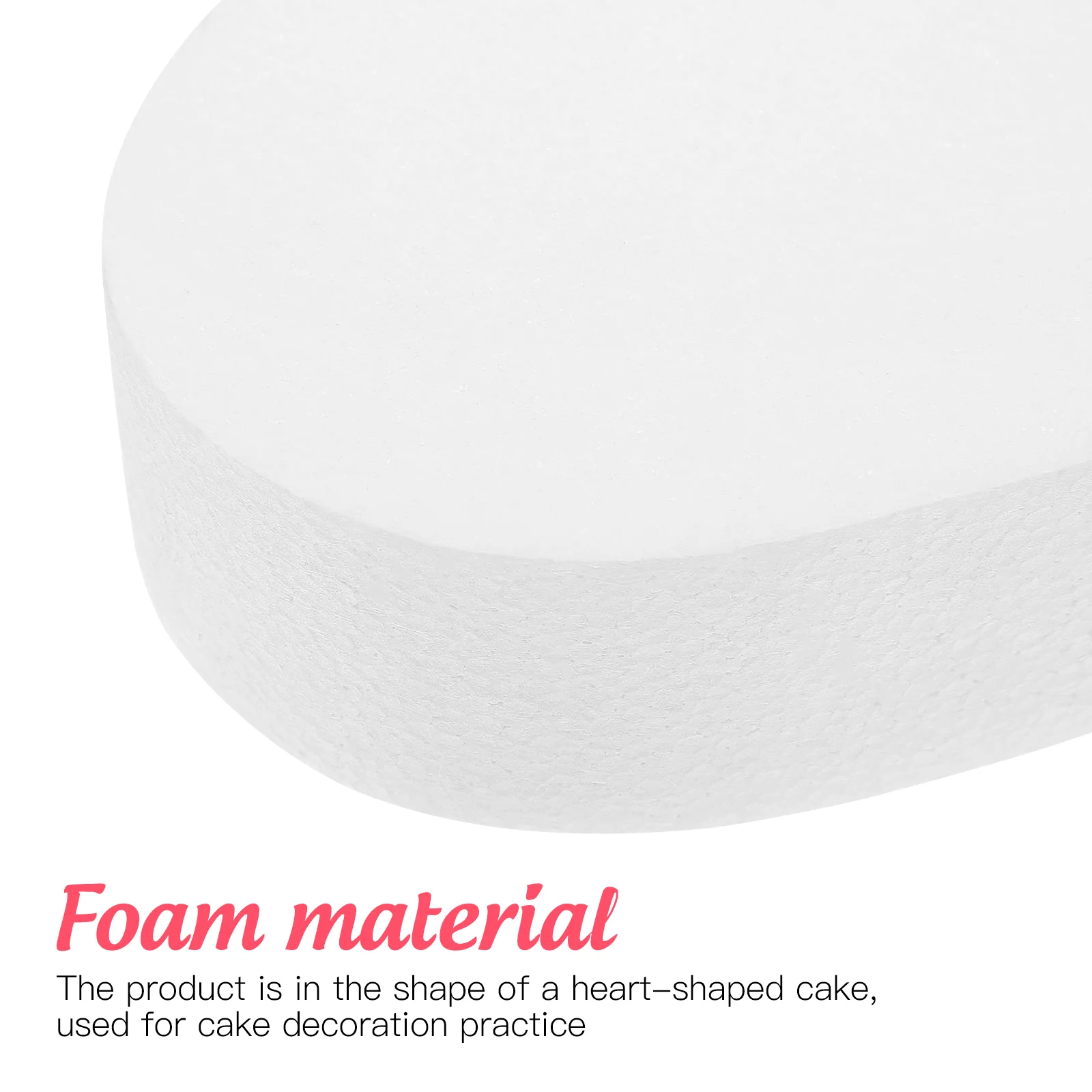 3 Pcs Bubble Cake Polystyrene Model Foams Heart Shaped Dummies Modelling DIY Craft White Mold Roasting Pan