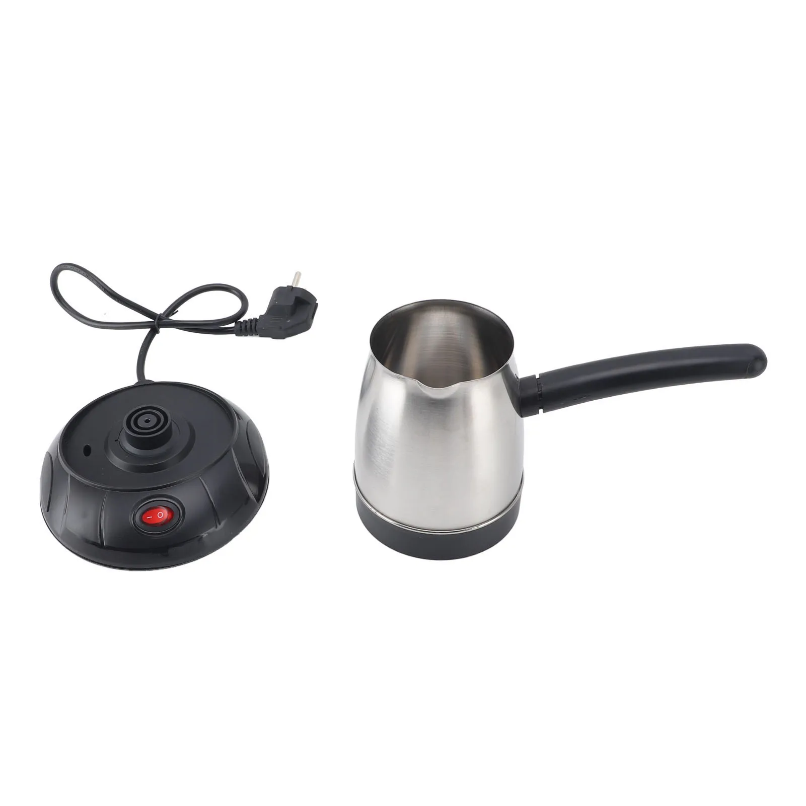 500ml Stainless Steel Electric Turkish Coffee Maker Pot with Long Removable Handle for Tea And Milk