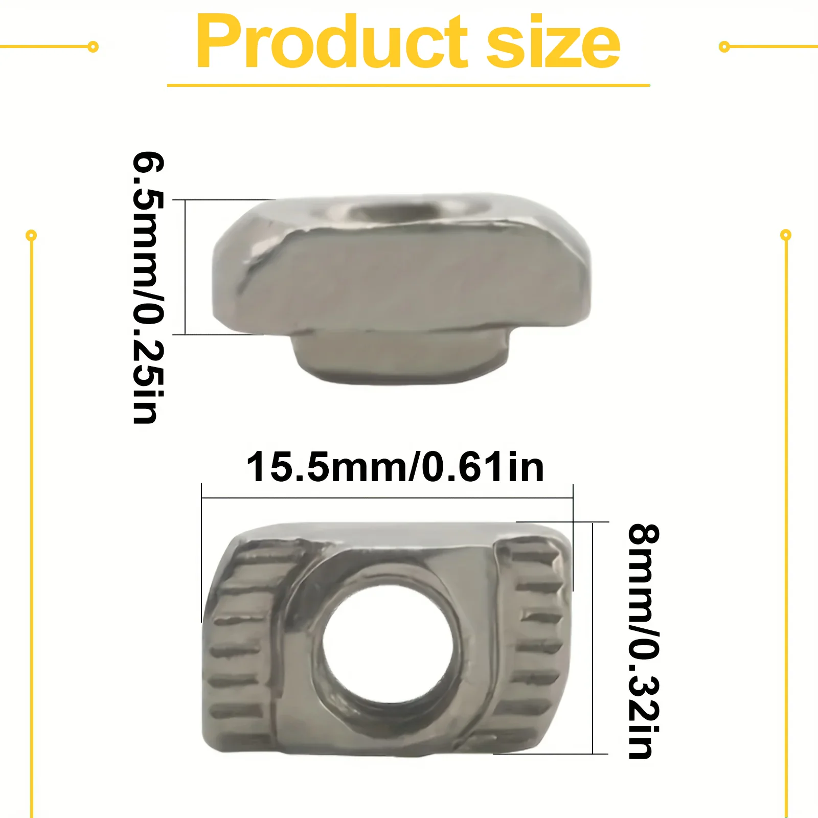 VKKM M3/M4/M5 3030 - Series Aluminum Profile Connector T-Nut Set of 90 Pieces-Applicable to Multiple Models, Efficient DIY Tools