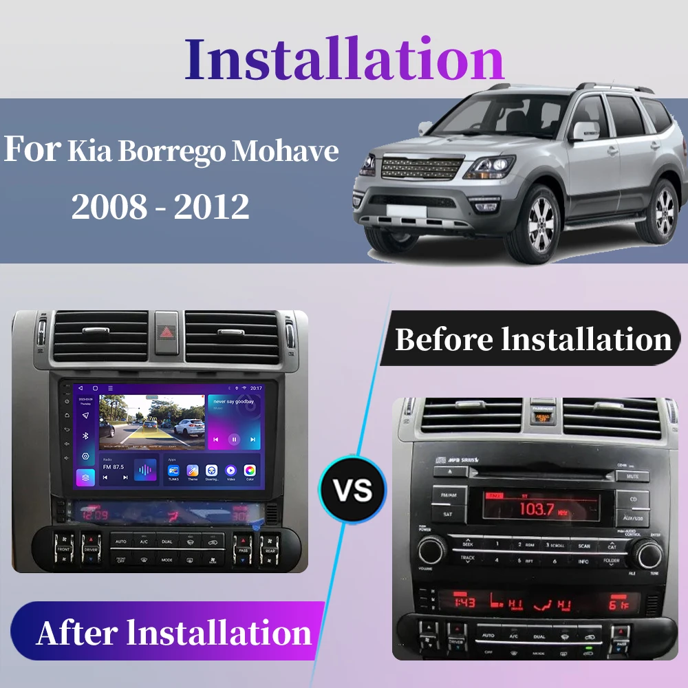 For KIA Borrego Mohave 2008 - 2012 Car Radio Android Car Multimedia Video Player GPS Navigation Carplay Touch Screen Auto Stereo