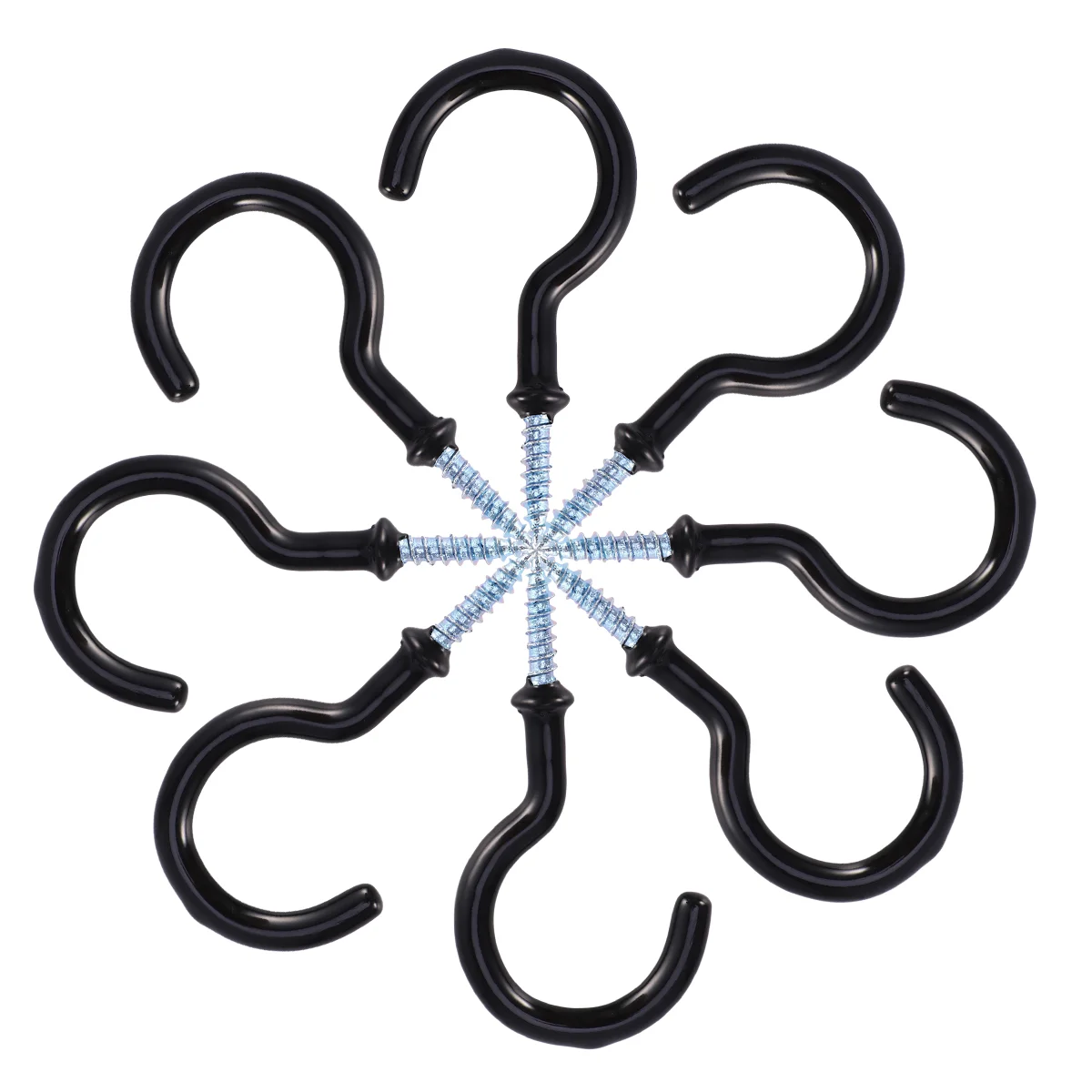 24 Pcs Cup Hook Shoe Hanger Pot Spoon Hooks Overmolding Cabinet Space-saving Black Question Mark Carbon Steel Towel for Home