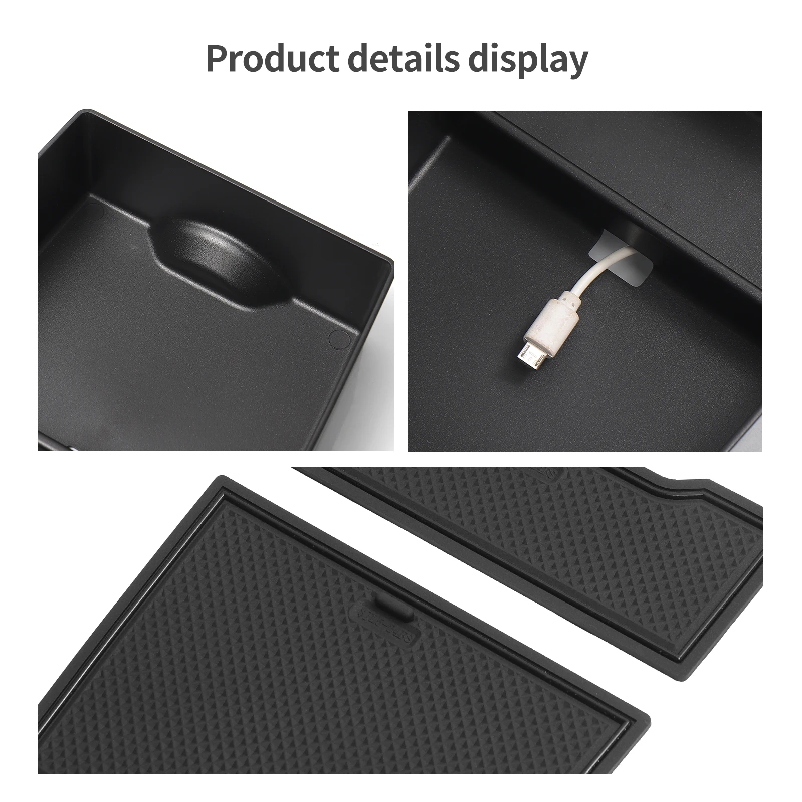 Smabee für Smart # 5 Smart5 2024-2026 Auto-Mittelkonsolen-Armlehnen-Organizer-Einsatz Innenzubehör Schwarz – Detail 7