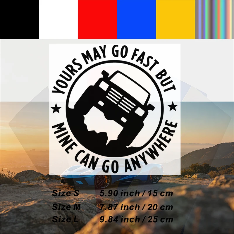 Car Stickers Off Road Adventure Quote Vinyl Decal Waterproof Die Cut UV Resistant Scratch Resistant for Home Wall Auto Decor
