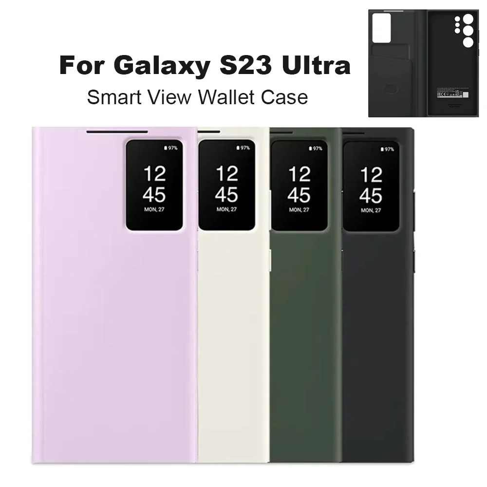 

Оригинальный чехол-книжка-книжка для Samsung Galaxy S23 Ultra Smart View для Galaxy S23Ultra Smart View, чехол для телефона SM-S918B