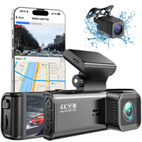 Factory Car Dvr 4k Wifi Gps Dash Camera Front and Rear Dual Lens hd 4k Dashcam Wifi Gps Car Camera 4k Dash Cam for Car