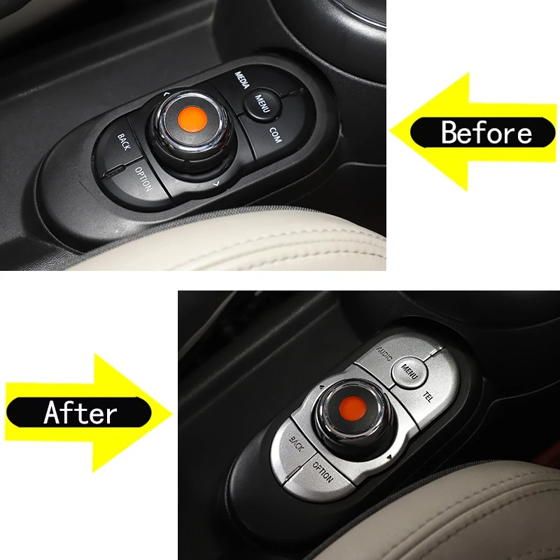 Car Console Multimedia Button Frame Cover Sticker for Mini Cooper JCW F54 F55 F56 F60 2014-2021 Countryman Clubman F57 Cabrio