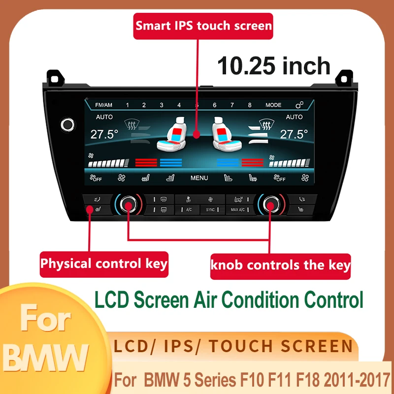 

Air Conditioning Control For BMW 5 Series F10 F11 F18 2011-2017 AC Panel Display Screen Touch LCD Digital