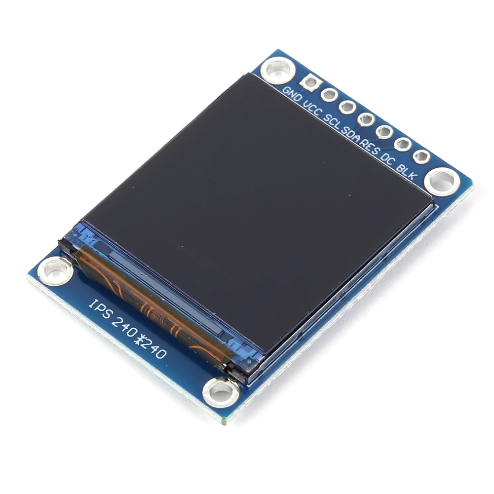 1.3 Inch LCD Screen Display Module SPI Interface ST7789 IPS Display Module 3.3V 240x240 Pixels 7 Pin Electronic Components