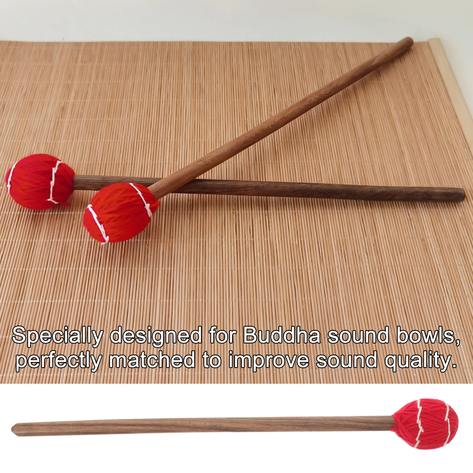 Wool Yarn Sound Bowl Mallet Wooden Striker For Singing Bowl Chanting Meditation Yoga Nepal Tibet Accessories Instrument