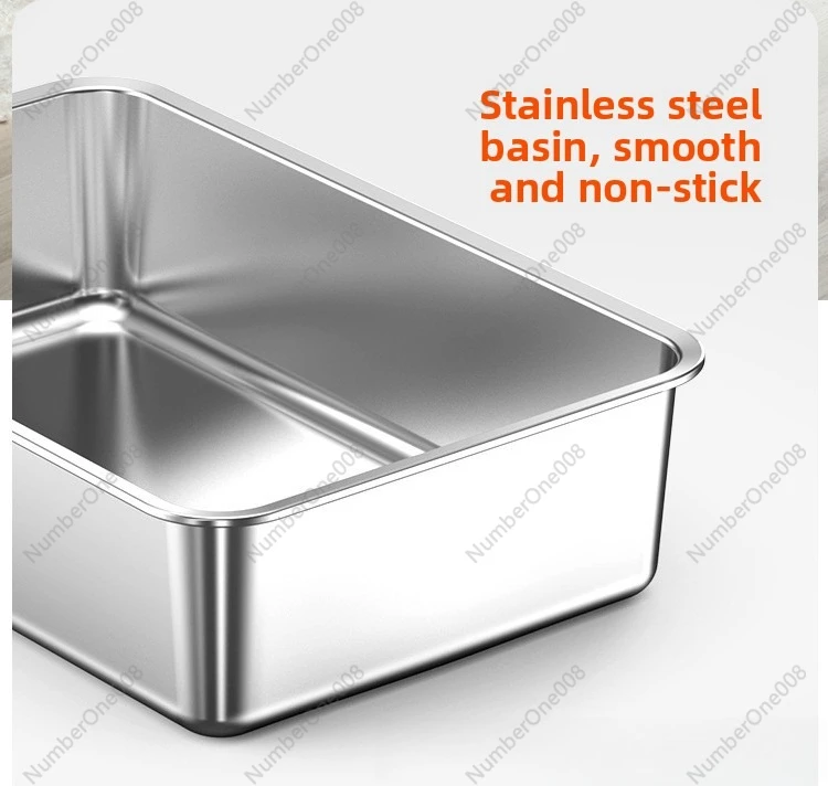 

Large Stainless Steel Fully Enclosed Cat Litter Box Deodorizing Toilet Pet Anti-Splash Supplies Cat Litter Box