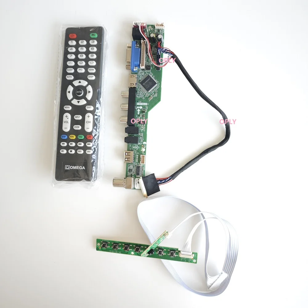 

TV Controller board kit for LP156WF4 LP156WF4-SLB1 LP156WFC-TLB1 1920X1080 15.6" HDMI-compatible RF USB AV VGA LED Screen LED