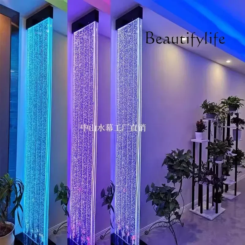 entrance entrance decoration  Intelligent water curtain wall, running water screen, living room water feature partition,