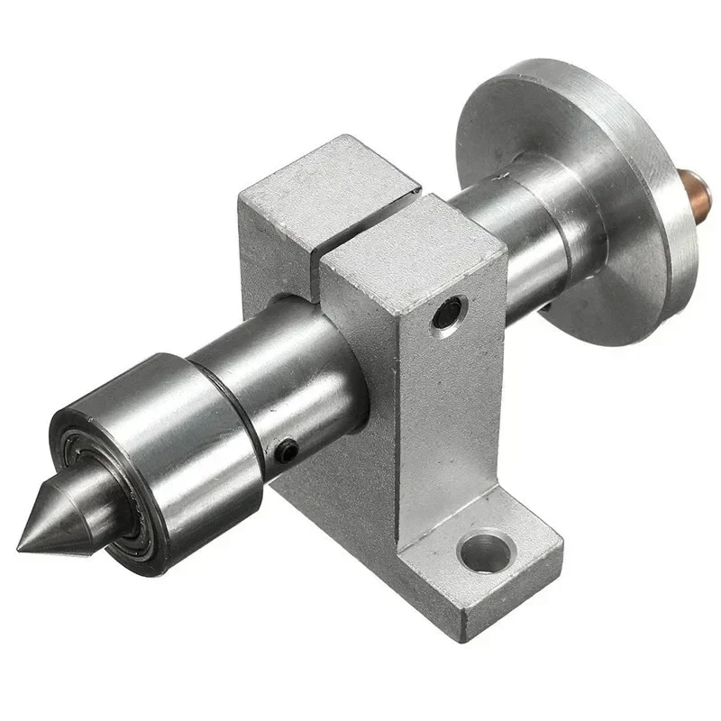 DIY Accessory Wrench Mini LatheThimble Drilling Tailstock Tool 1 Set Adjustable Double Bearing Live Center Revolving