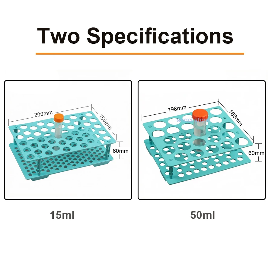 Detachable Test Tube Rack laboratory Rack Holder for 15ml 50ml Tubes, 15ml 50ml Centrifuge Tube Holder PP Plastic Stand，1Piece