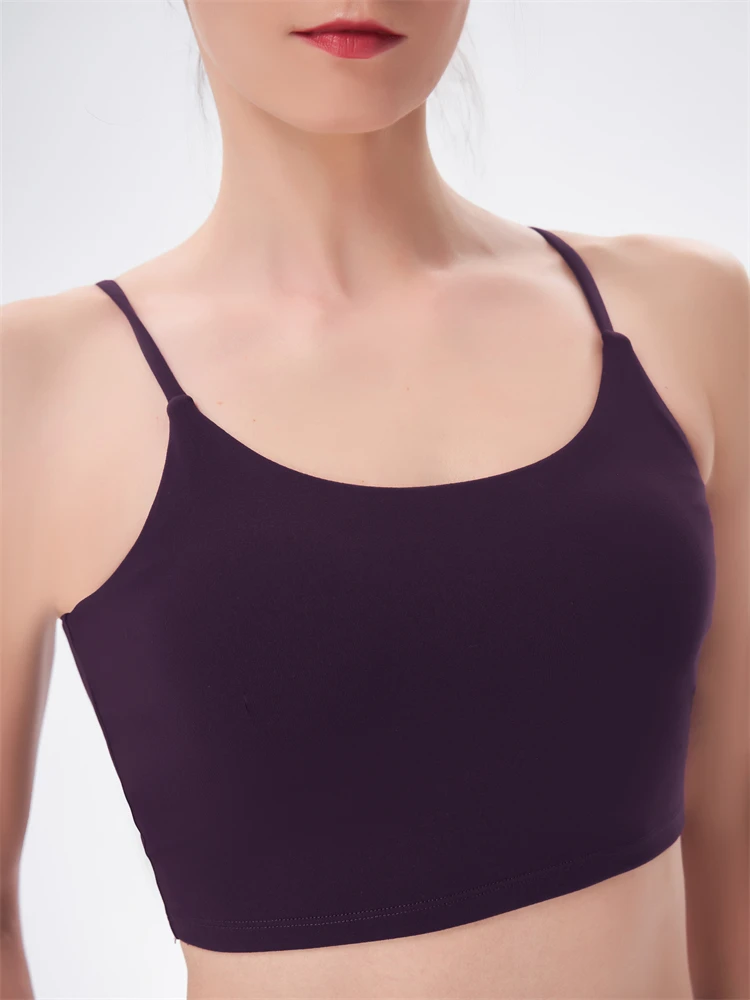 

Women's Straps Round Neck Bras Active Crop Tops with Moveable Cups for Yoga,Running,Pilates Cottony Feel Tops Autumn Winter Bra