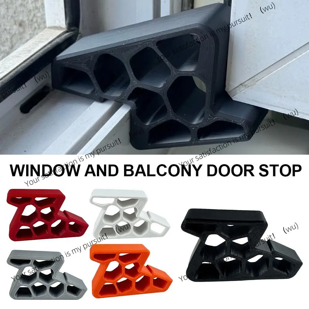 Heavy-Duty Indoor Anti-Slip Door Stopper & Wedge for Balcony, Sliding Window/Door. Anti-Collision Limiter for Home/Office