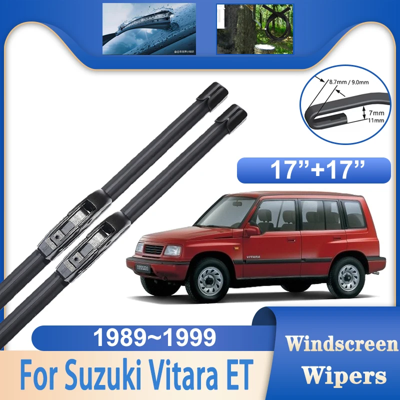 

For Suzuki Vitara Escudo Sidekick ET Accessories 1989~1999 Rubber Window Windshield Windscreen Wipers Washers Auto Rain Brushes
