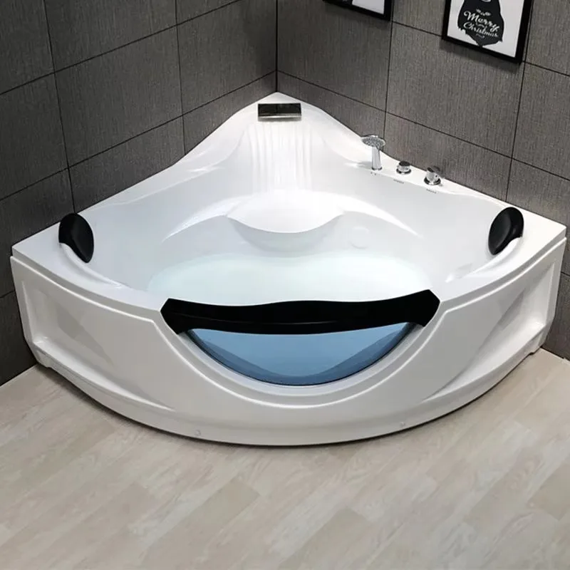 Best Selling Hotel Project Hot Sale Double People Freestanding Acrylic Massage Bathtub Spa Whirlpool Bath Tub with TV